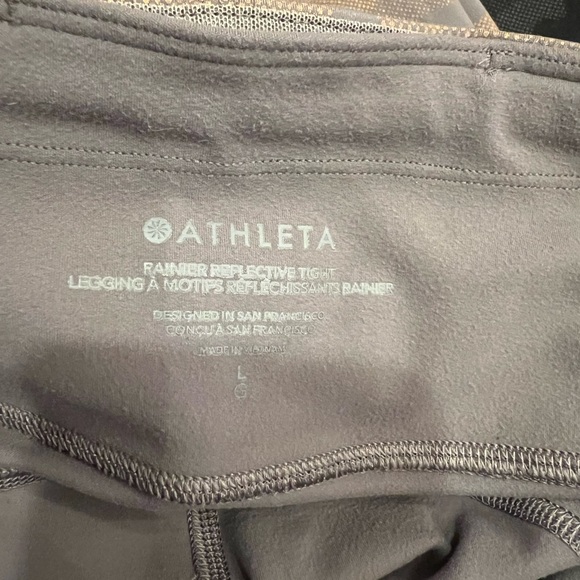 Sz L Athleta Rainier Reflective Camo Leggings Exclnt Condition - Picture 2 of 2
